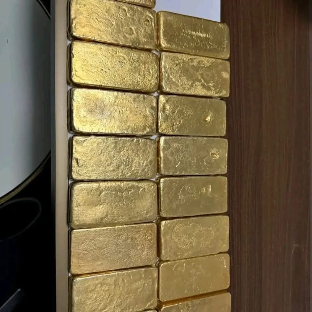 Raw gold bars from Tanzania